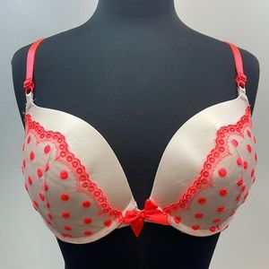 Victoria’s Secret Lace Neon Push Up Bra Size 38C